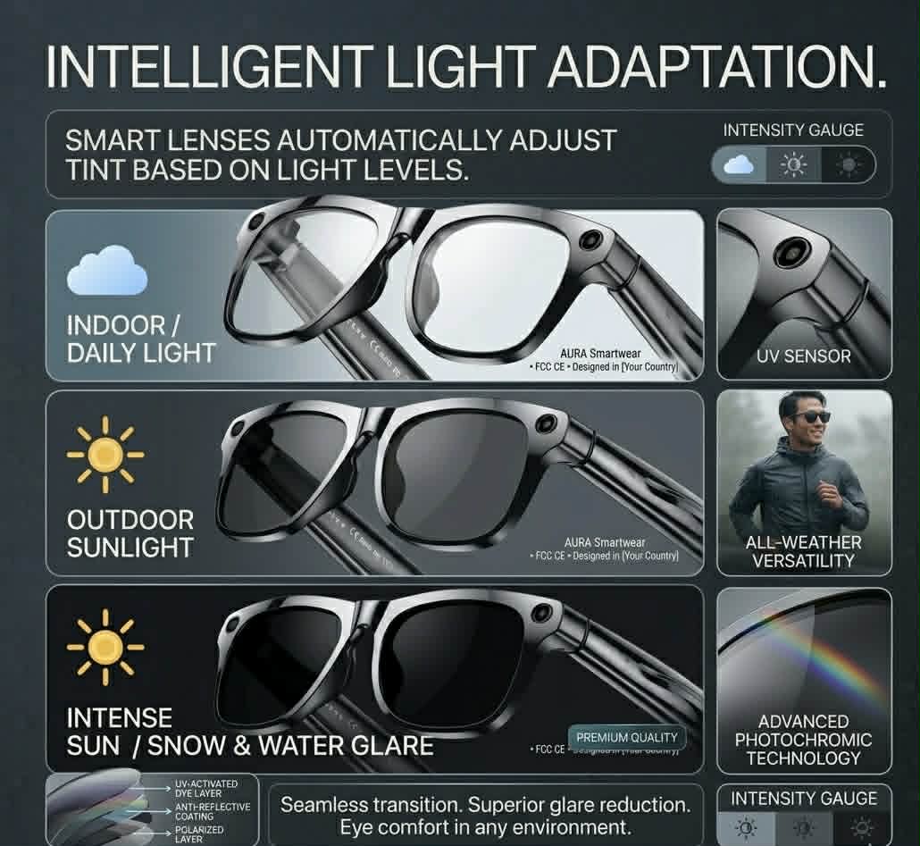 AI Glasses Pro — Smart 8K Camera Glasses with Real-Time AI